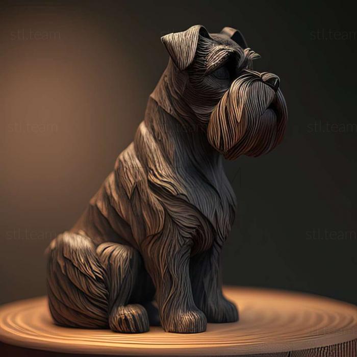 3D model Zwergschnauzer dog (STL)